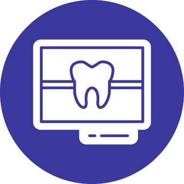 Diş Web simgesi, basit vektör illüstrasyonu