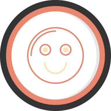 Yüz. Web simgesi basit illüstrasyon