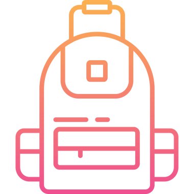 sırt çantası modern simge vektör çizimi