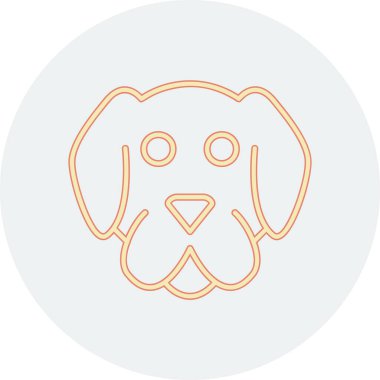 Köpek. Web simgesi basit illüstrasyon