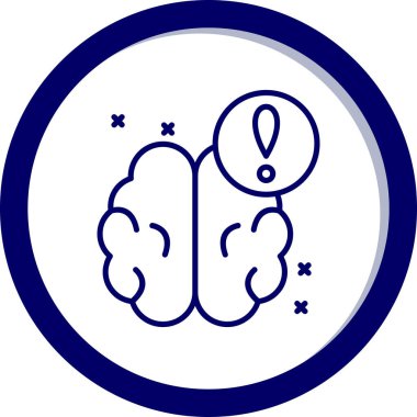 Beyin. Web simgesi basit illüstrasyon