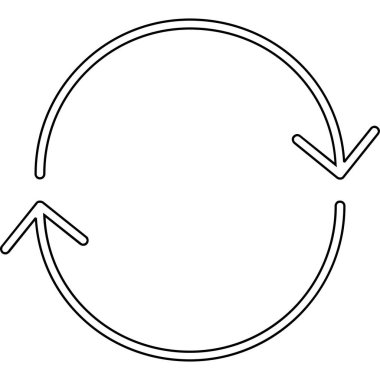 Dairesel ok işareti, vektör illüstrasyonu