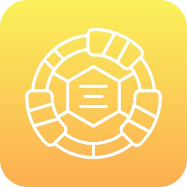 vektör modern düz simge uzun gölge, sarı ağ