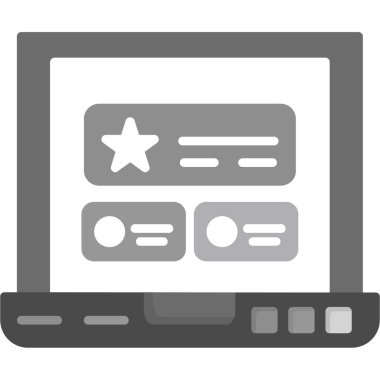 Bir yıldız simgesi, vektörü olan bilgisayar monitörü