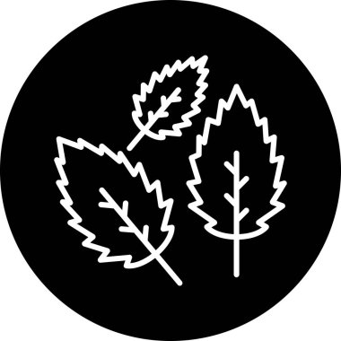 Yaprak simgesinin vektör illüstrasyonu