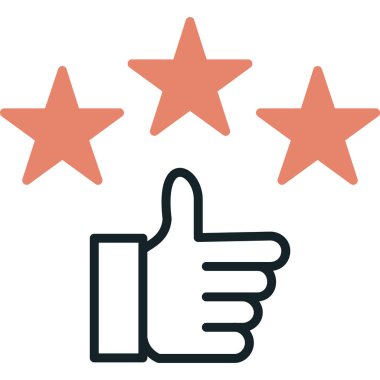 derecelendirme simgesi vektör illüstrasyonu