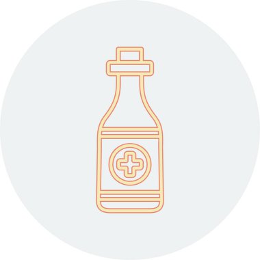 ilaç şişesi simgesi, vektör illüstrasyonu