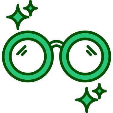 Parıltılı yeşil yuvarlak bardaklar