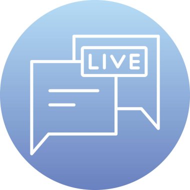 Moda biçimi izole edilmiş arkaplanda canlı sohbet simgesi