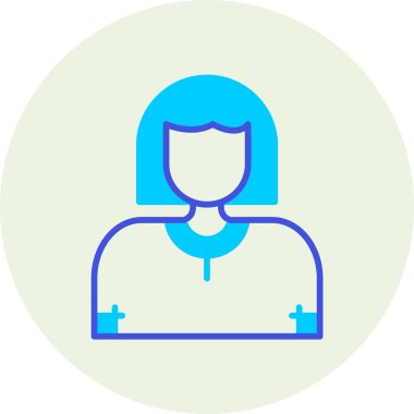 Kadın simgesinin vektör illüstrasyonu