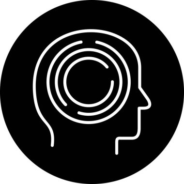 beyin ikonu vektör illüstrasyonu