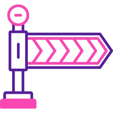 bariyer simgesi vektör illüstrasyonu