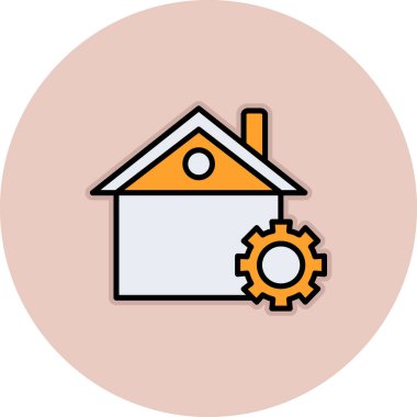 House vektör simge işareti simge vektör çizim kişisel ve ticari kullanım için..