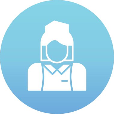 Şapka takan bir kadının vektör çizimi