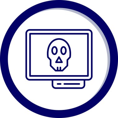 kafatası web simgesi vektör illüstrasyonu