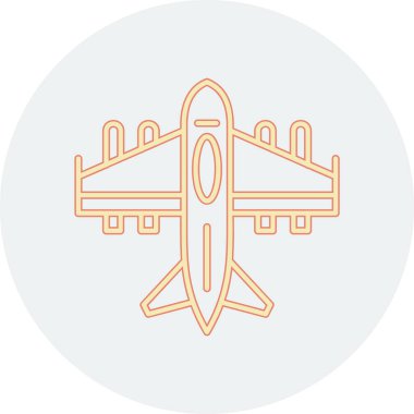 uçak ikonu vektör illüstrasyonu