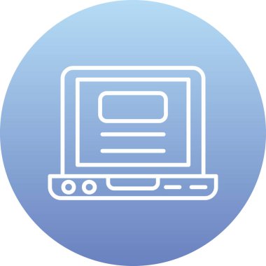 Bilgisayar. Web simgesi basit illüstrasyon