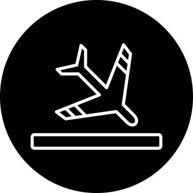 İniş Ağı simgesi, vektör illüstrasyonu