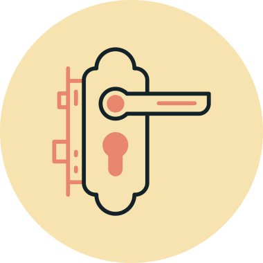 Modern b 'nin vektör illüstrasyonu kapı simgesinden yoksun