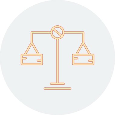 iş ve Finans simgesi ölçekler vektör çizim