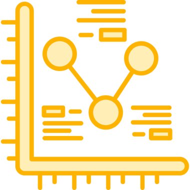 Veri analiz çizelgesi simgesi ana hat biçiminde
