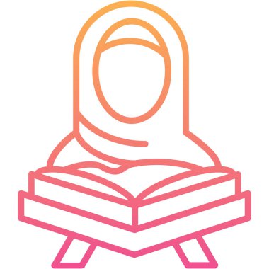 Kitaplı kadın, okuma kitabı, illüstrasyon, beyaz arka planda vektör