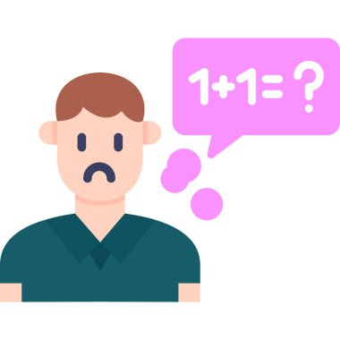 9 numarayı gösteren bir adamın çizgi film tasarımı.