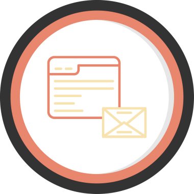 E-posta. Web simgesi basit tasarım