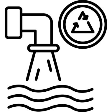 Geri dönüşüm. Web simgesi basit illüstrasyon