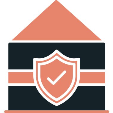 Sigorta web simgesi. Basit tasarım. vektör illüstrasyonu