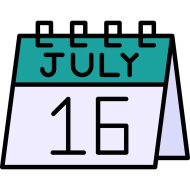 15 Temmuz - Temmuzun takvim simgesi