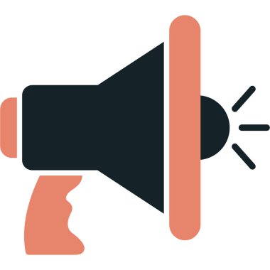 megafon simgesi, vektör illüstrasyonu