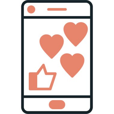 Cep telefonu. Web simgesi vektör illüstrasyonu