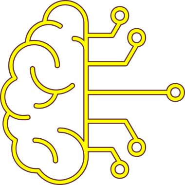 Yapay Zeka simgesinin vektör illüstrasyonu