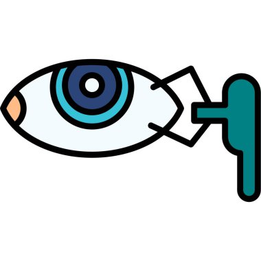 Balık gözü rengi simgesi. Balık gözü ve balık gözü.
