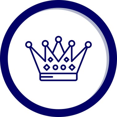 Taç. Web simgesi basit illüstrasyon