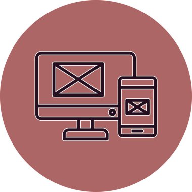 E-posta simgesinin vektör illüstrasyon tasarımı