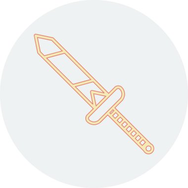 Bir kılıç simgesinin vektör illüstrasyonu