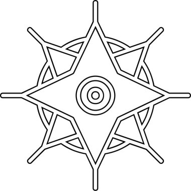 Pusula simgesini. Pusula vektör simgesi web için basit örnek