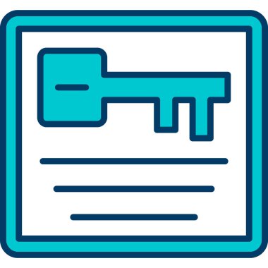 Mavi ve beyaz bir ikonun vektör illüstrasyonu