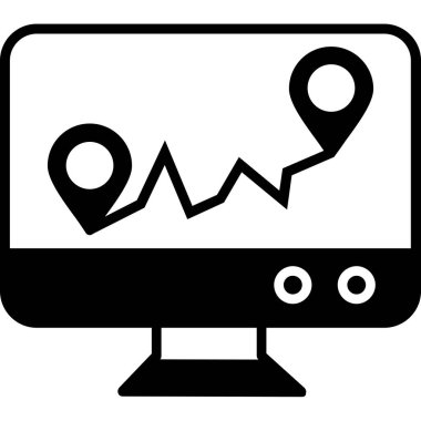 basit vektörde iş konumu simgesi