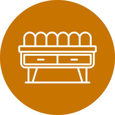 Mobilya simgesinin vektör illüstrasyonu