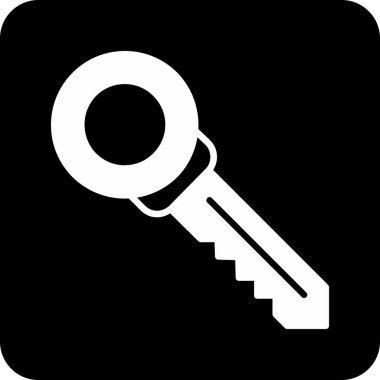 anahtar simgesi izole vektör çizimi