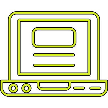 Elektronik aygıt ikon vektör illüstrasyon tasarımlı dizüstü bilgisayar