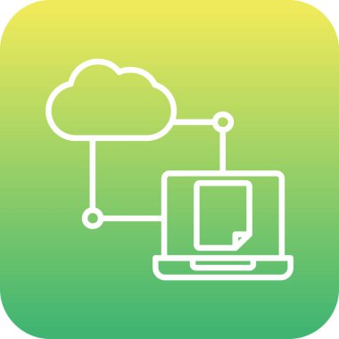 Soyut arkaplanda bulut hesaplama simgesi izole edildi