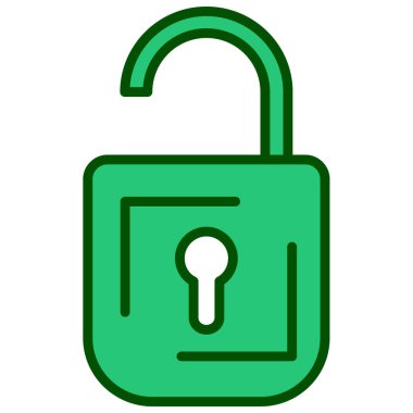 asma kilit ikon vektör çizimi