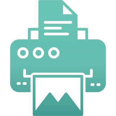 Yazıcı web simge vektör çizim