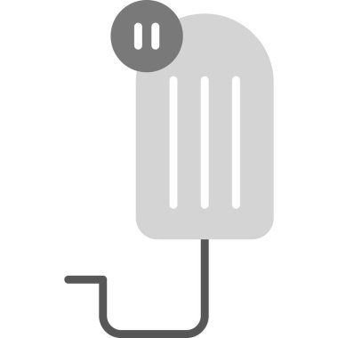 düz stil elektrikli ısıtıcı simgesi