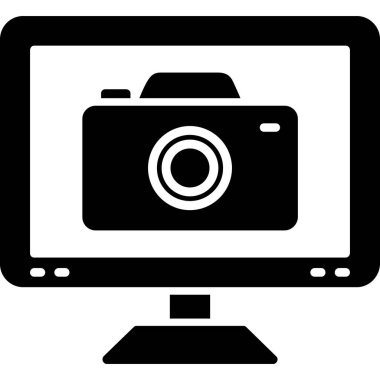 kamera bilgisayar aygıtı simgesi ana hat biçiminde