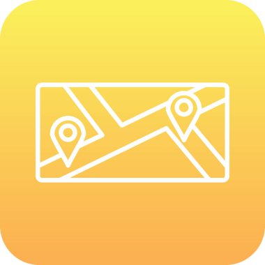 harita simgesi vektör illüstrasyonu